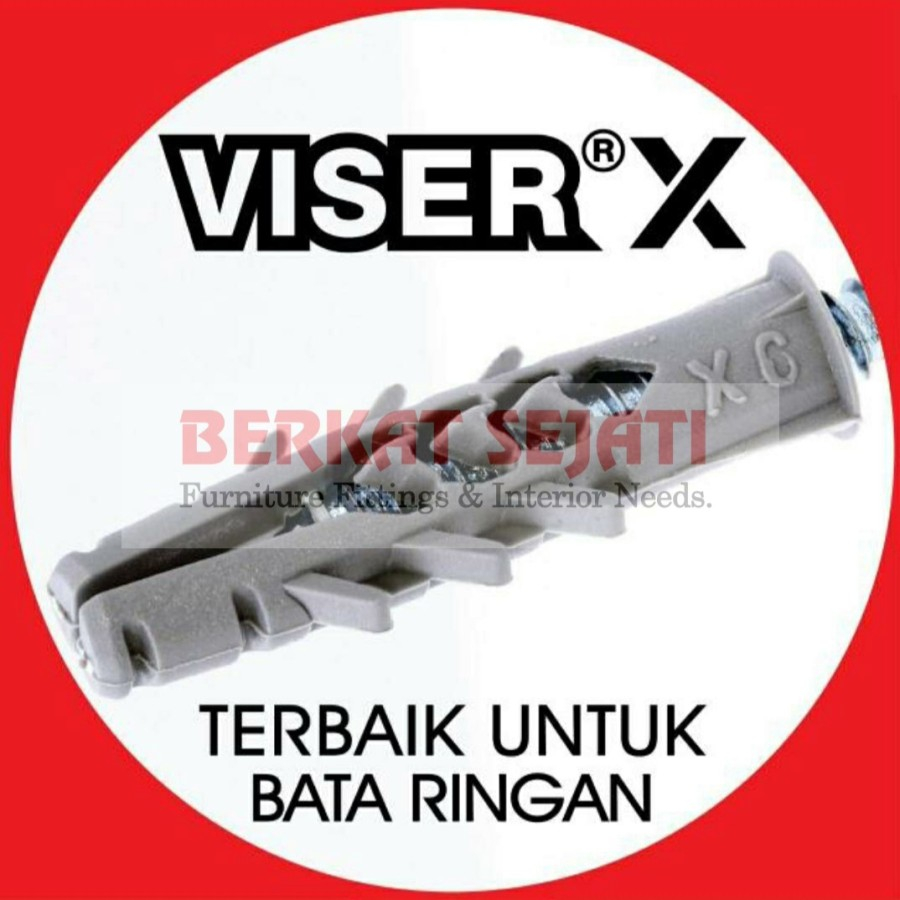 Viser X X6 X 6 S6 Fiser Hebel Habel Bata Tembok Dinding Beton (1 Box 100 PCS)