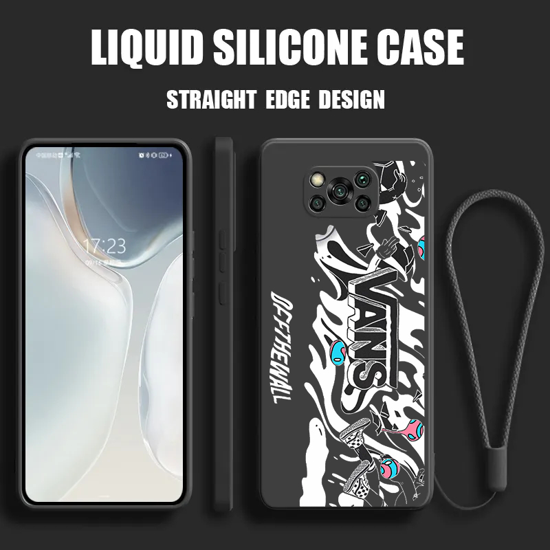 Case Xiaomi Poco X3 PRO NFC Graviti Cartoon FREE TALI LANYARD Softcase Silicone SQUARE Gambar PRINTI