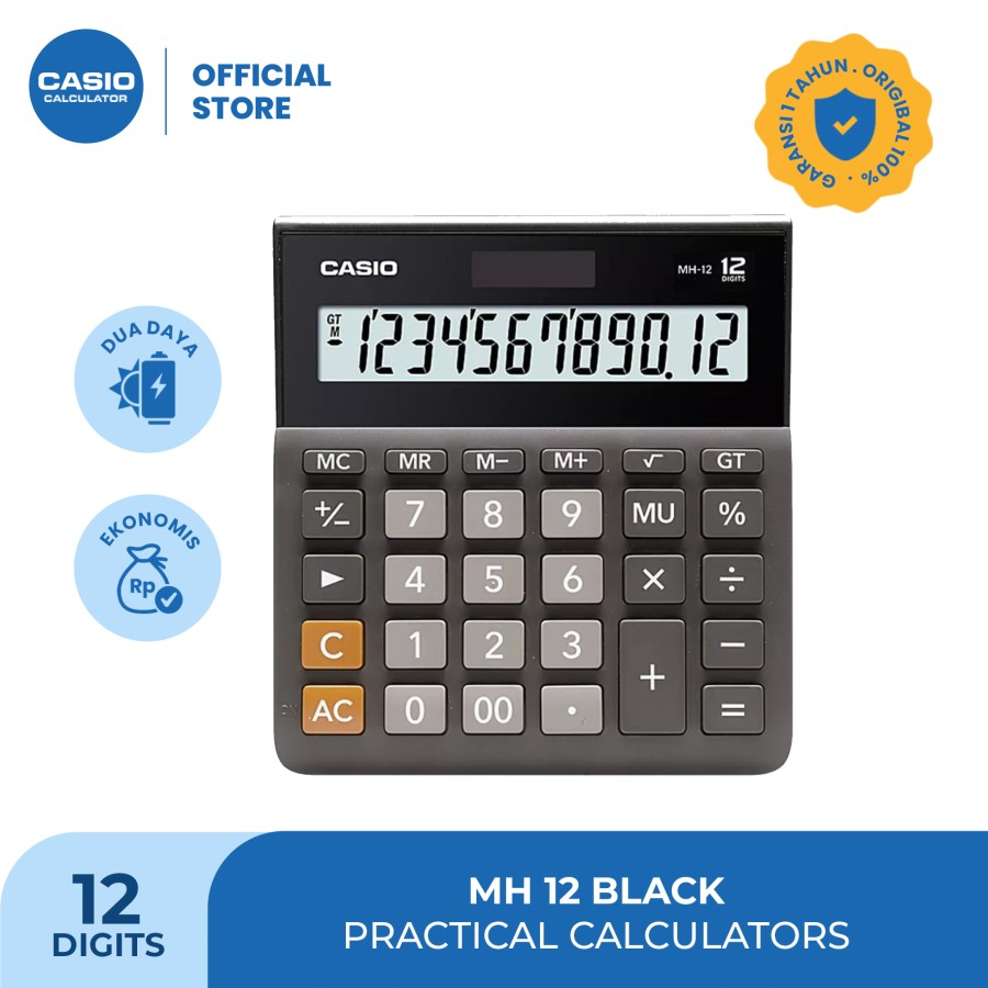 

Casio Kalkulator MH-12 Black - 12 Digit