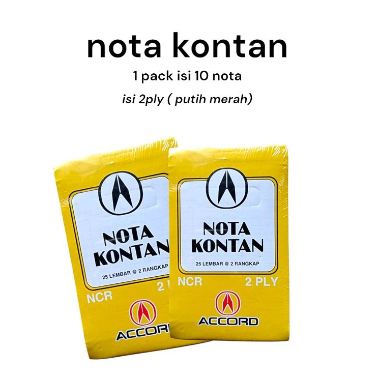 

1pack NOTA KONTAN KECIL 2ply(10 pcs)