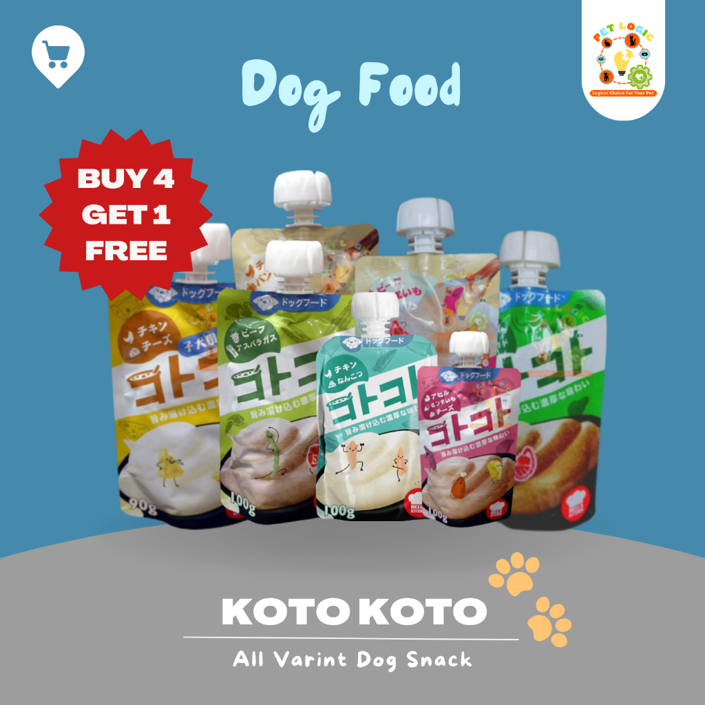 PROMO BUY 4 GET 1 FREE Makanan Anjing Snack Anjing Threats Koto Koto Dog 90 - 100gr Bebas Pilih Vari
