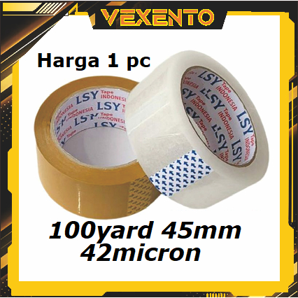 

Lakban Bening Coklat 45mm x 100yard Isolasi by Vexento
