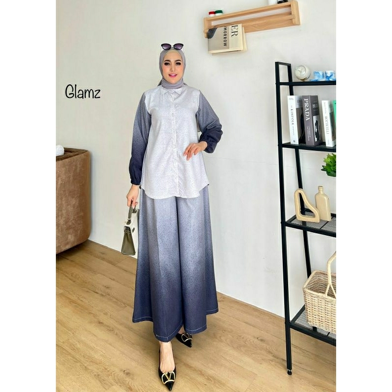 ALORA SET BY GLAMZ/TUNIK GRADASI/SET KULOT/KULOT LEBAR/KULOT JUMBO/TUNIK MUSLIM