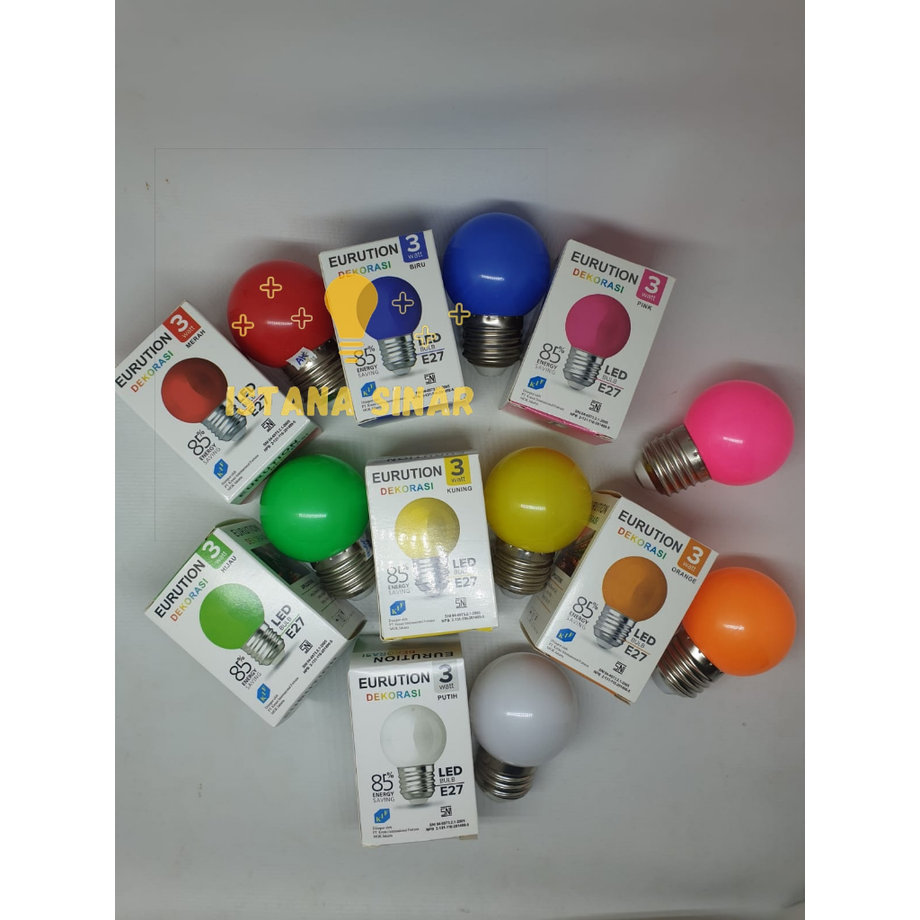 Lampu LED Bola Warna / LED Warna Warni / Bohlam Hias / Lampu Aksesoris Bulb LED