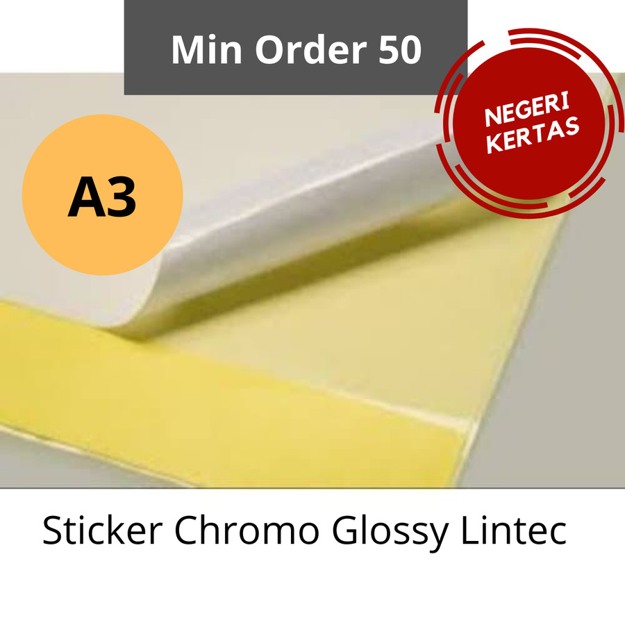 

Sticker Chromo Glossy Merk Lintec A3 (Isi 50 lembar)