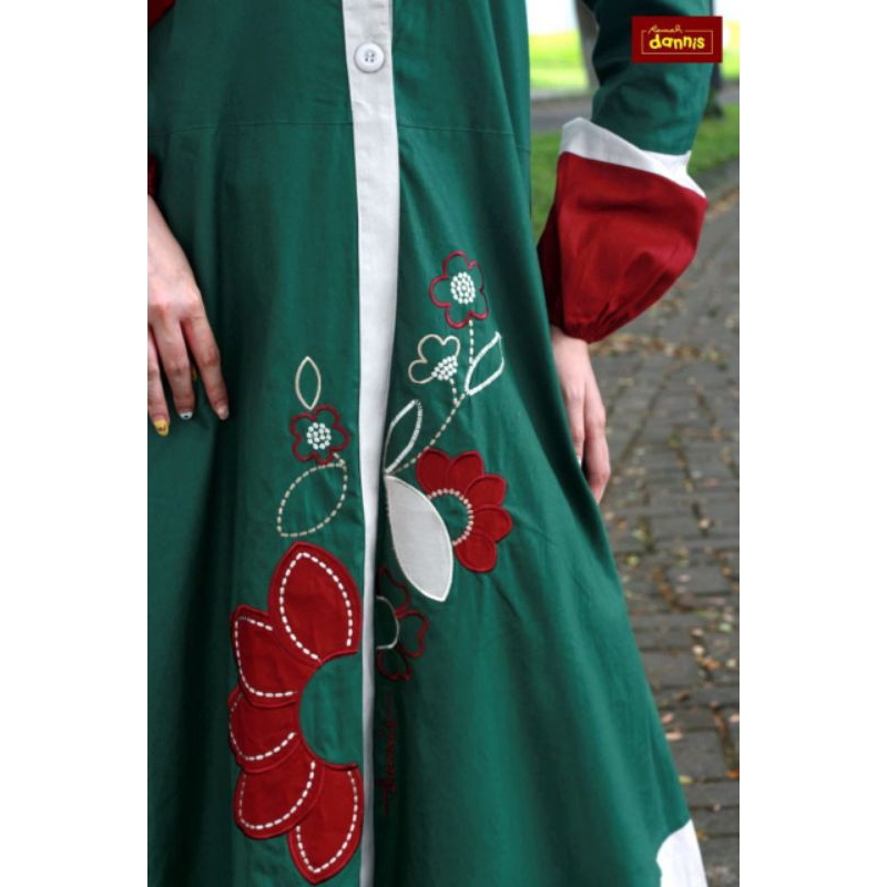 BAJU GAMIS ABAYA DRESS REMAJA DANNIS A221002 GREEN