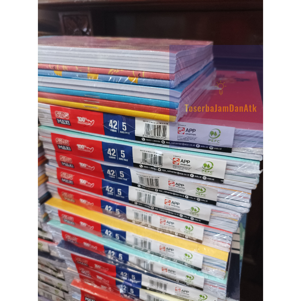 

Buku Tulis Sekolah Sidu MAXI 42 Lembar ( Isi 5 Pcs Buku) / Buku Pelajar