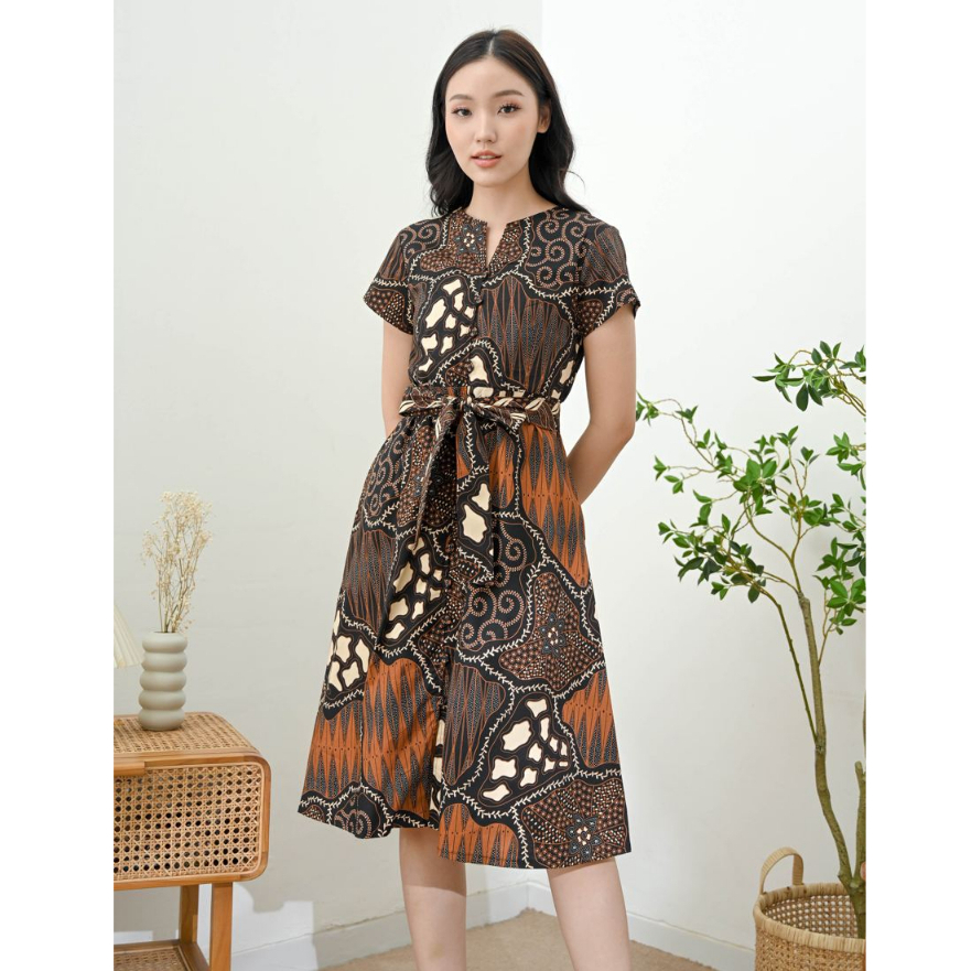 ALI 303 - Dress Batik Wanita / Terusan Batik Modern