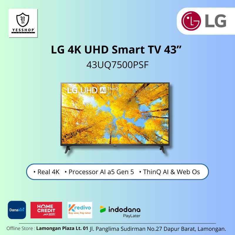LG Smart TV 4K UHD 43UQ7500PSF