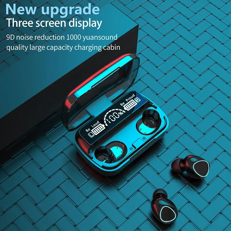 【COD】M10 TWS Headphone  Wireless  Bluetooth 5.3 In Ear low-latency Earphone  Mikrofon Stereo Calling With 3500mAh  Powerbank - EP18-7
