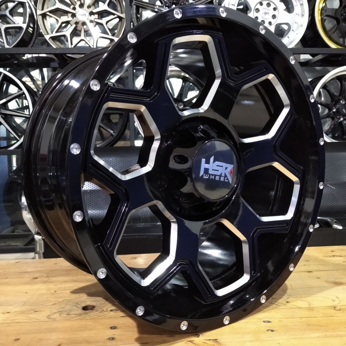 VELG RACING HSR RING17 TYPE TOMAGE H6X139,7 ET15 B/MW BUAT MOBIL PAJERO FORTUNER HARDTOP DLL