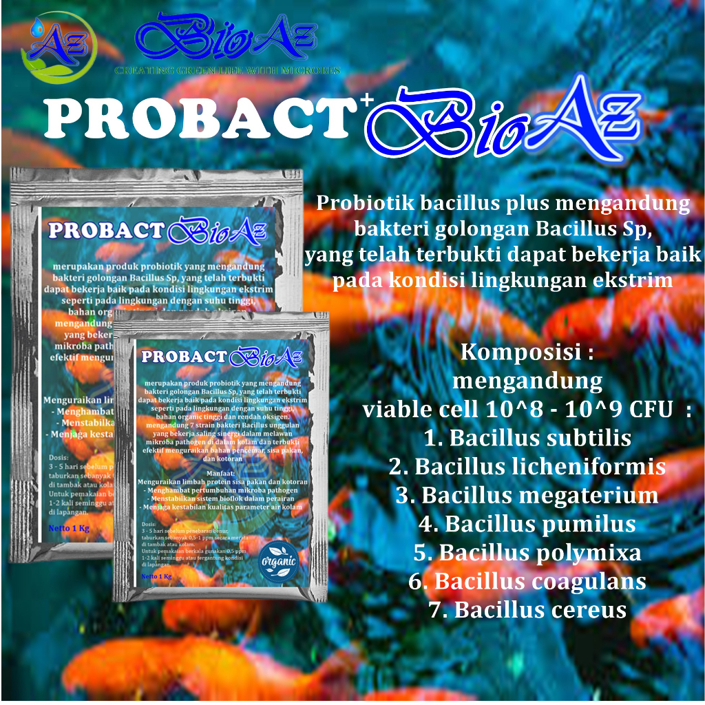 Probiotik bacillus plus / probiotik kolam bioflok / probiotik / bakteri starter / kolam bioflok / ni
