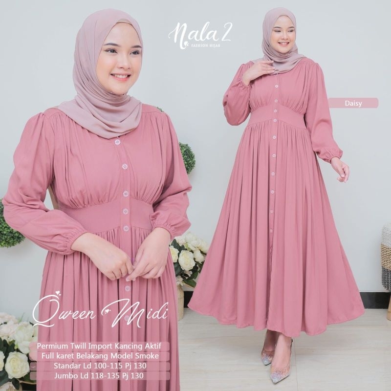 QUWEEN MIDI/ TUNIK POLOS PREMIUM ORI NALA