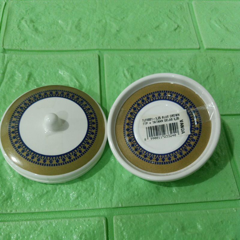 1 set Tutup + Tatakan Alas Gelas Melamin Vanda