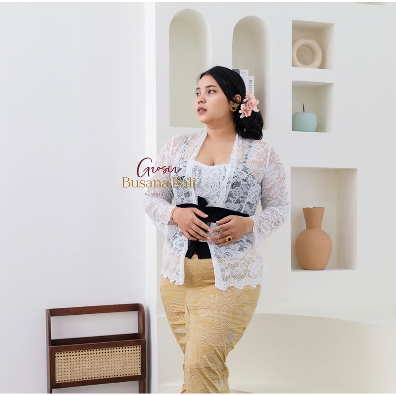 Kebaya bali JUMBO modern brokat sofia strait lengan panjang (Kebaya saja)