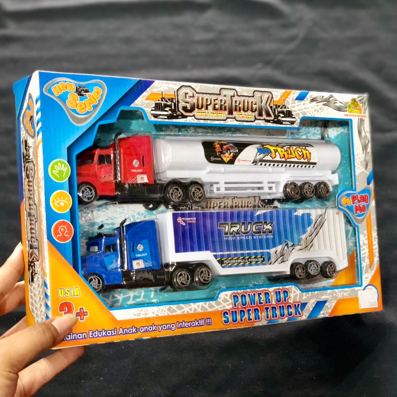 MAINAN MOBIL MOBILAN TRUK EKSPEDISI MAINAN TRUK ISI 2 PCS SNI MAINAN MOBIL TRUCK PANJANG