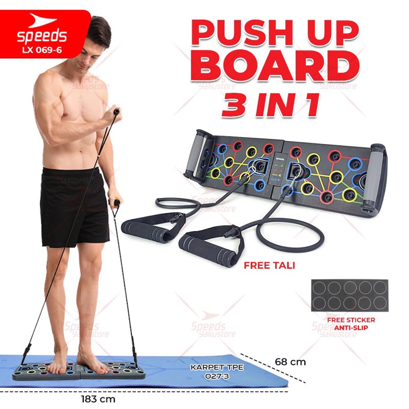 SPEEDS Push Up Board Push Up Stand Alat Bantu Push Up Alat Olahraga Fitness 069-6