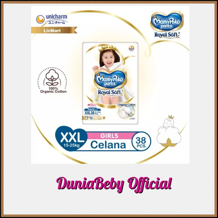 Popok Bayi Mamypoko Royal Soft Celana XXL 38 Girls Mamypoko Pant XXL38