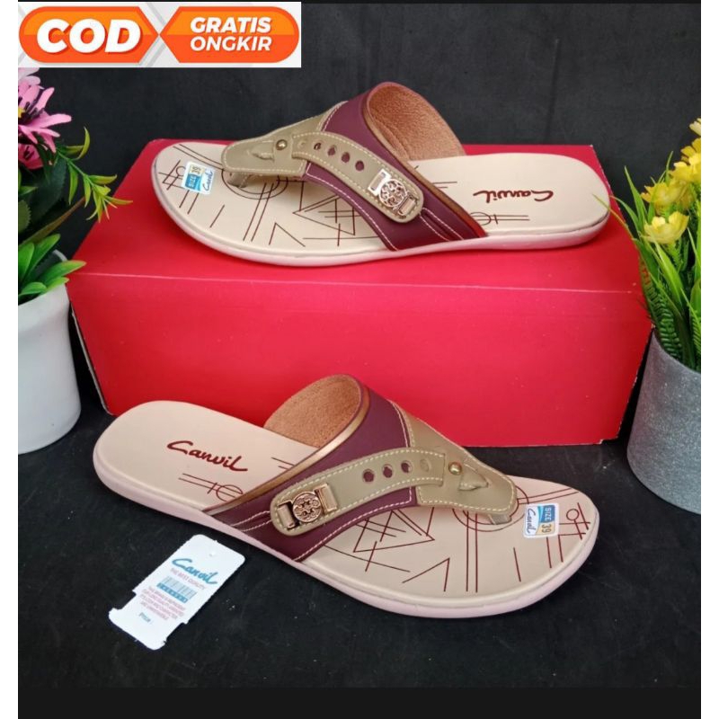 Sandal wanita carwil - sandal cewek kekinian - sandal jepit elegan - sandal kondangan terlaris