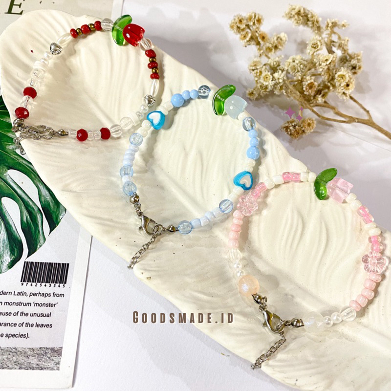 Beads Bracelet Bunga Tulip - Gelang Manik Bunga Tulip
