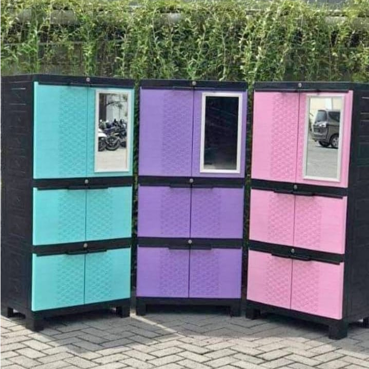 Lemari Plastik Aquose Plus Kaca Gantungan