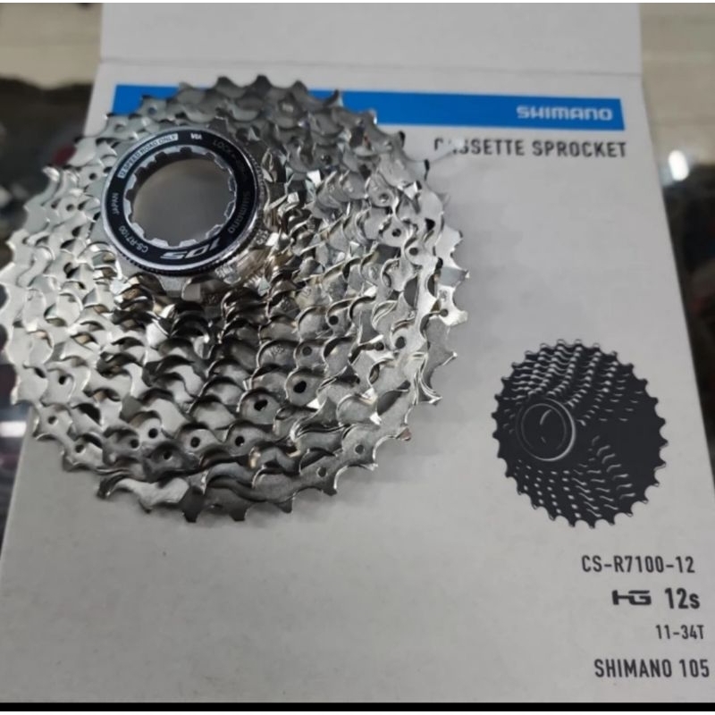 cassete sproket 12 speed shimano 105 R7100 11-34T