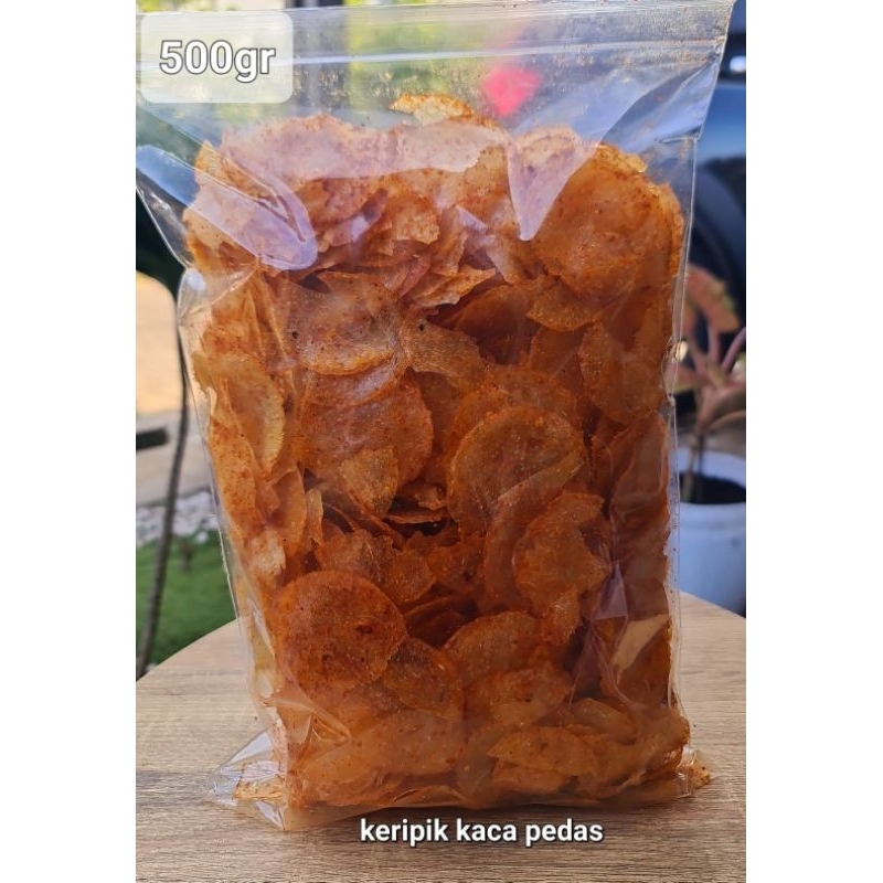 Keripik Kaca Pedas,Asin 500g