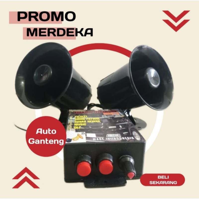 Klakson Telolet Basuri DOUBLE TOA Tinggal Pasang 24volt 12volt Bus Truk Canter