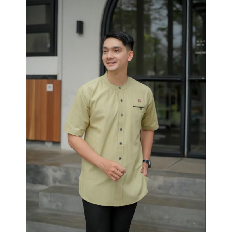 baju koko lilac pria premium/baju koko qurta lilac