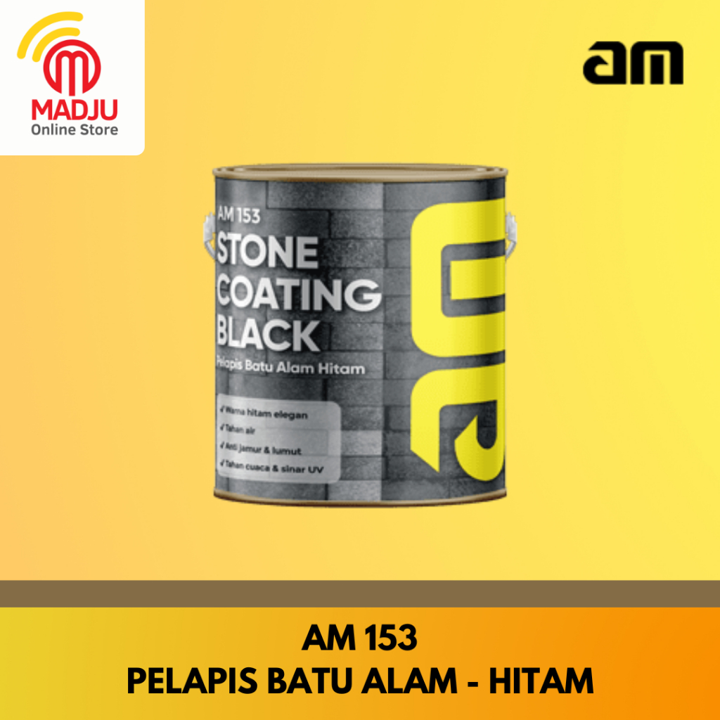 Cat Pelapis Batu Alam HITAM / Coating Batu Alam HITAM AM 153 2.5 Liter