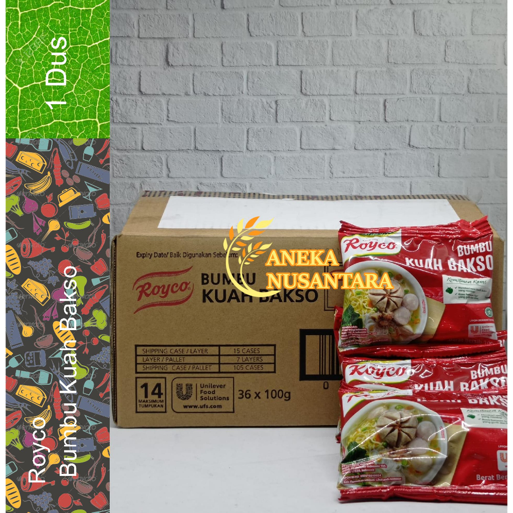

Royco Kuah Bakso 100g 1 Karton Bumbu Kuah Bakso Rasa Sumsum Sapi 36x100g Isi 36 pcs