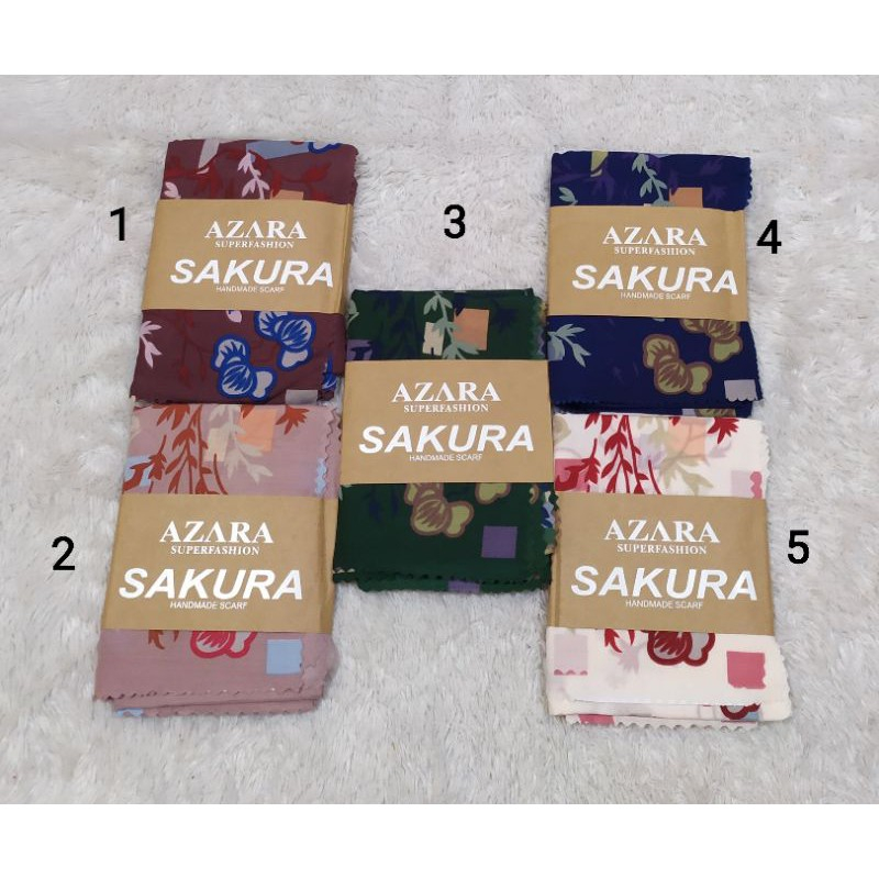 Hijab Segiempat Motif Sakura Lasercut by AZARA