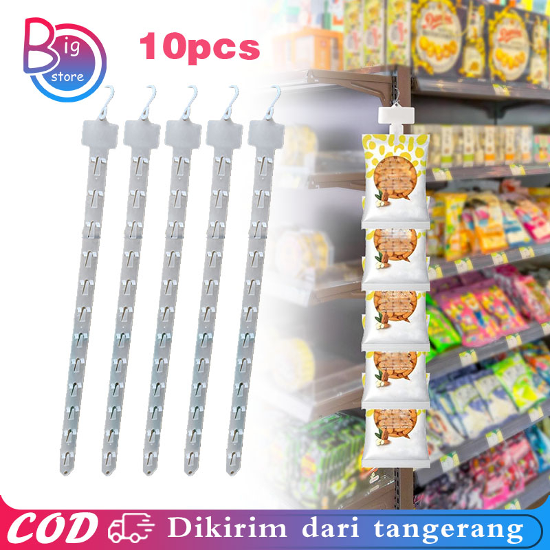 10pcs Clip Strip Display Snack 62cm Strip Klip Produk Hanging Strip Supermarket Clip Strip Display