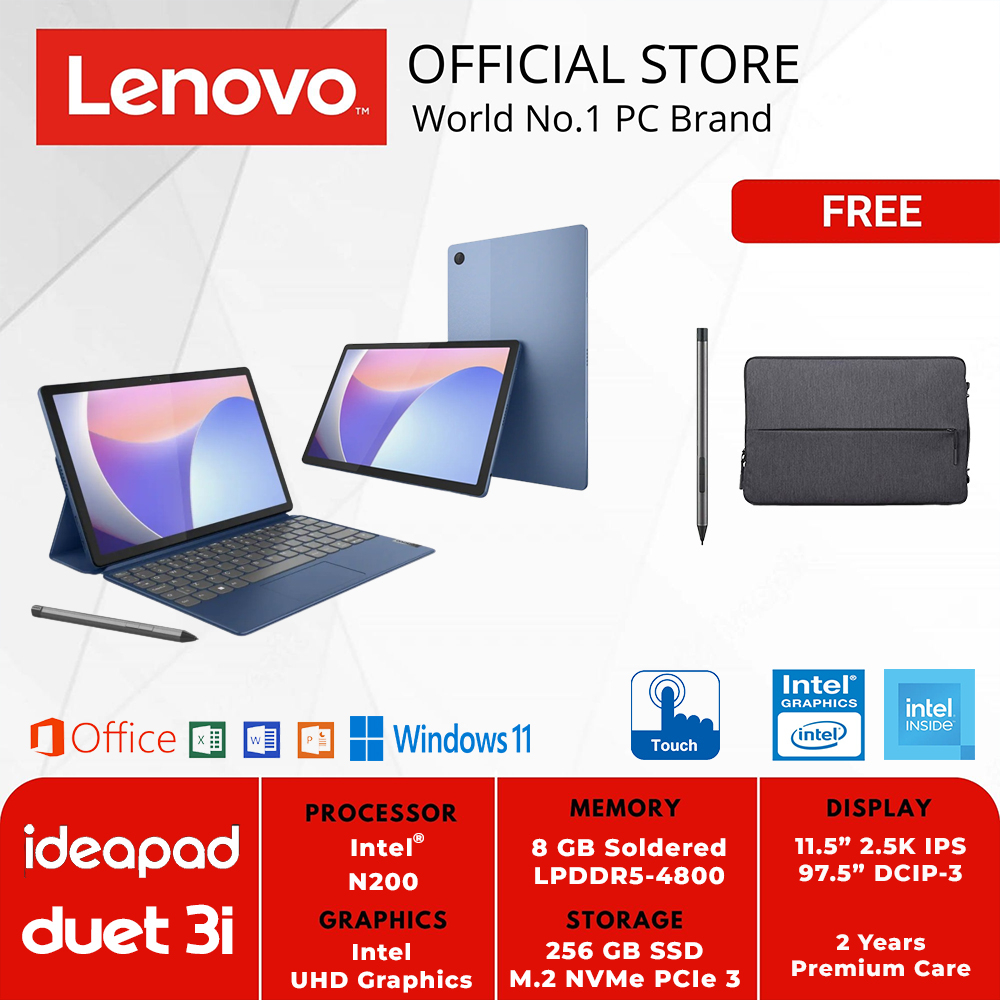 LENOVO IDEAPAD DUET 3i 11IAN8 2XID ABYSS BLUE N200 8GB 256GB W11+OHS 2021 TOUCH