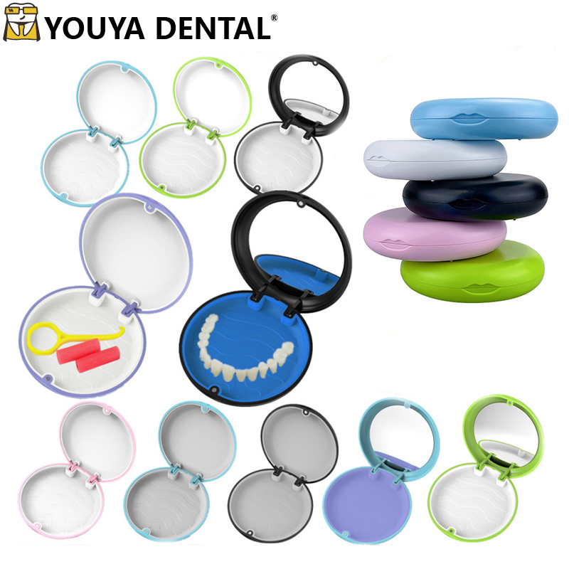 Kotak Penyimpanan Gigi Palsu Magnetik Retainer Case Fake Teeth Dental Denture Box Holder Container B