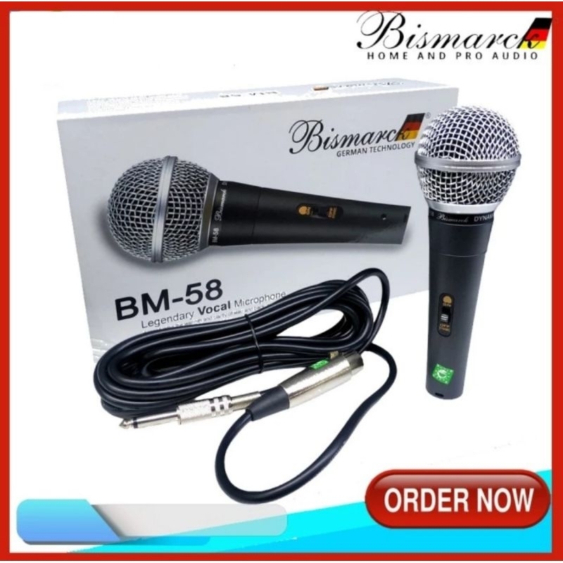 NEW Microphone Mic Mik Kabel/Cable Bismarck Bismak Bismark BM 58 BM58 58 BM-58 Original
