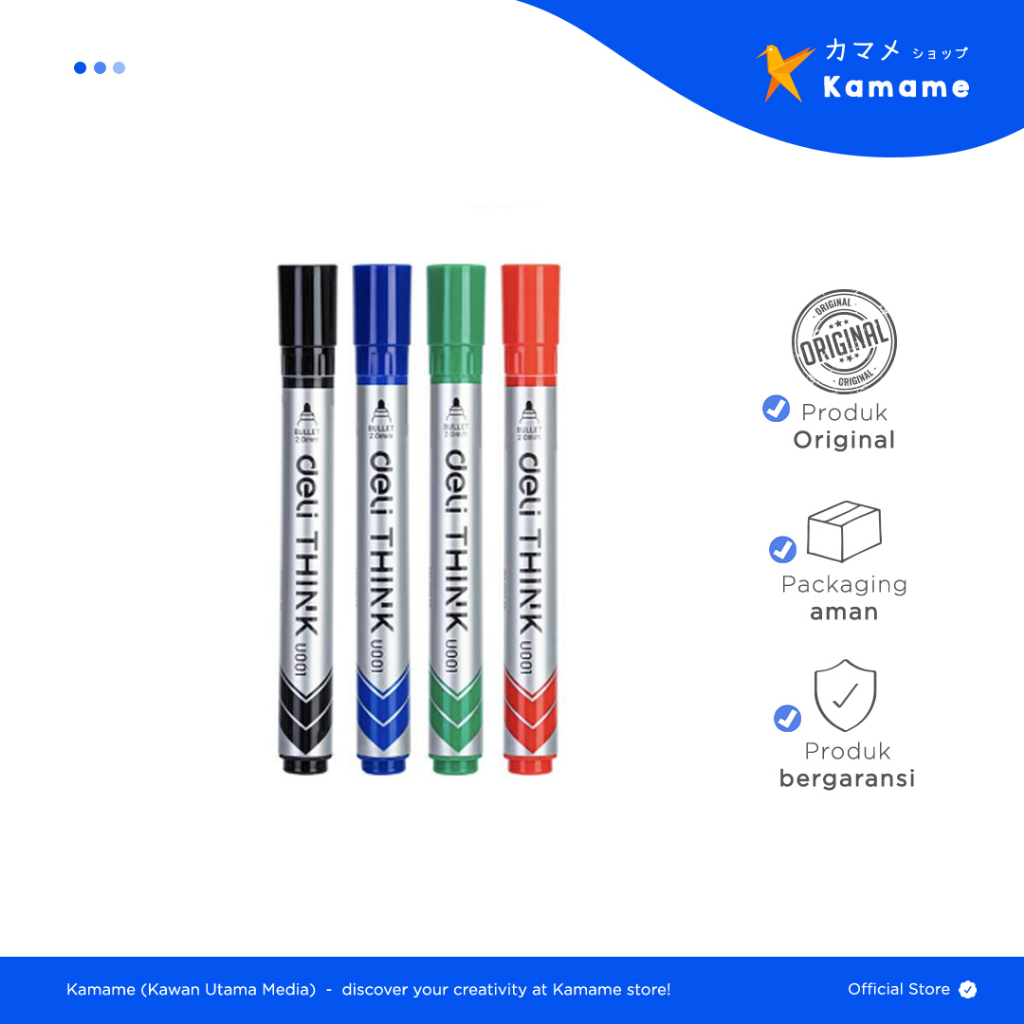 

Deli Whiteboard Marker - Spidol Whiteboard Deli U001-20,40,30 - Kamame