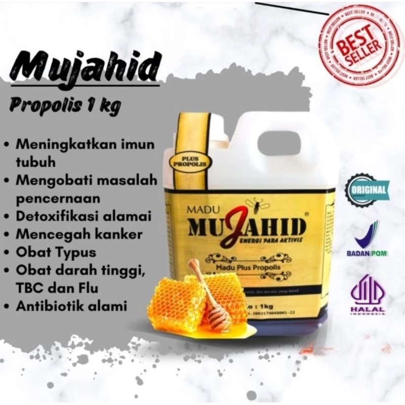 

Madu Mujahid Hutan Plus Propolis 1Kg