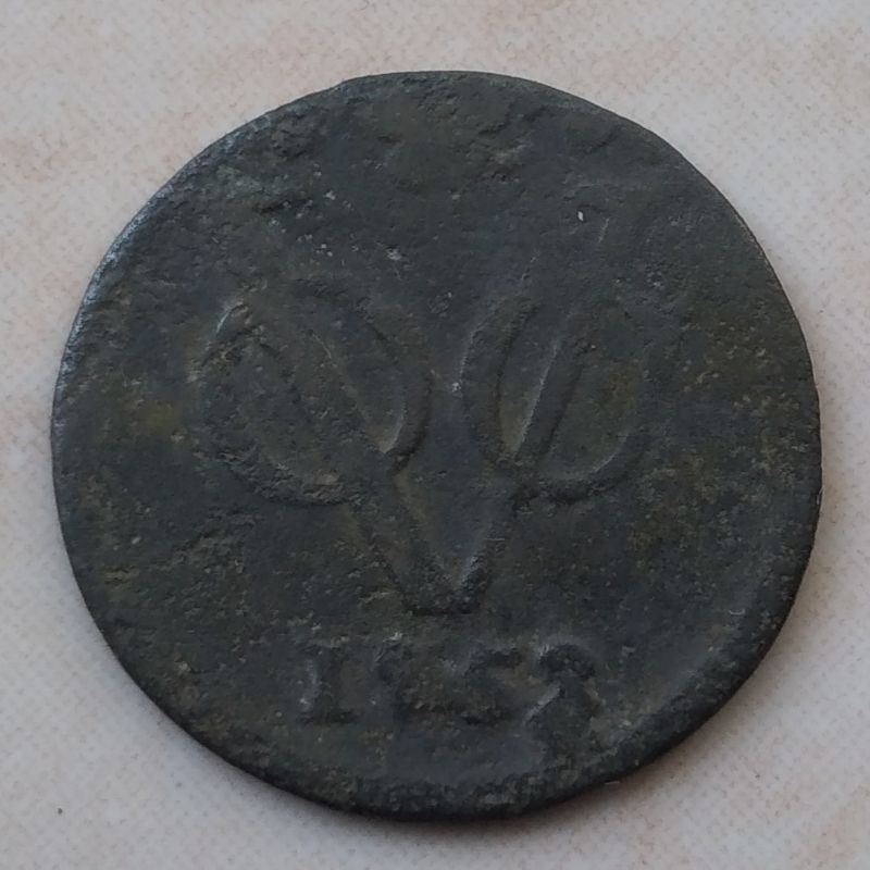 Koin Kuno 1/2 Doit VOC 1752 Holland - YN519