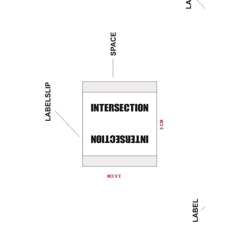 

label slip woven INTERSECTION