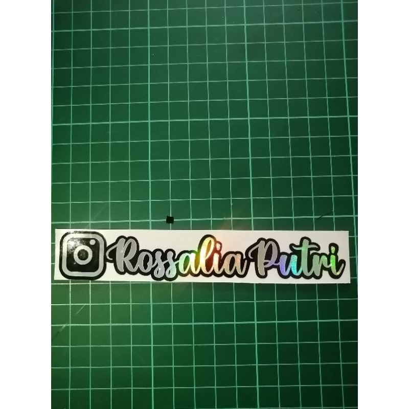 

STICKER NAMA IG HOLOGRAM LIST HITAM