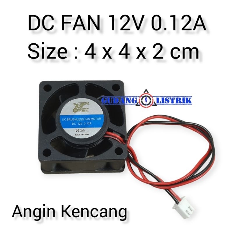DC Fan 12V 0.16A 4cm Tebal Kipas Pendingin Heatsink Cooling Fan High Speed