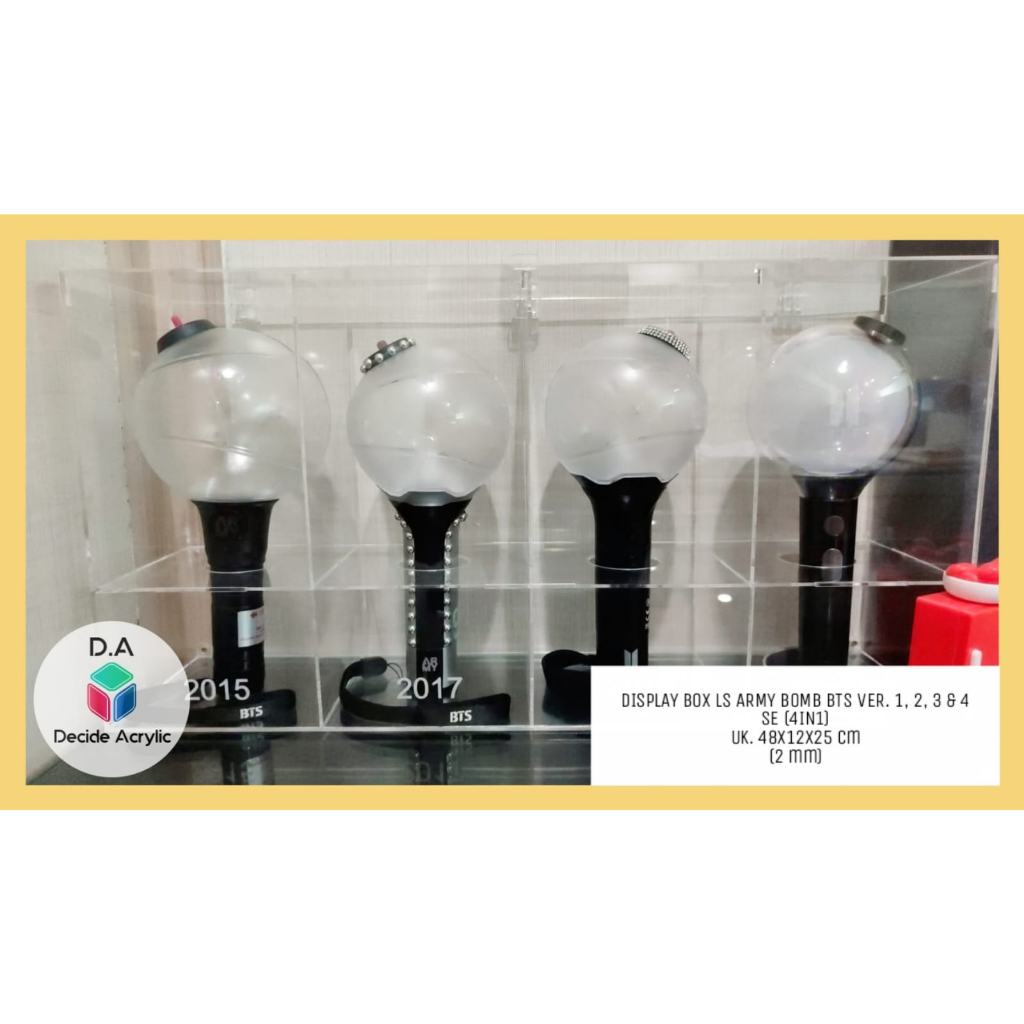 Decide Acrylic Akrilik Kotak Box Display Lightstick Army Bomb BTS Ver. 1, 2, 3, & SE Special Edition