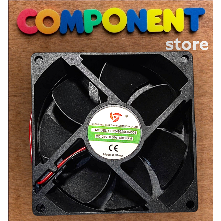 Kipas DC 24V 9x9cm Tebal 2.5 cm High Speed