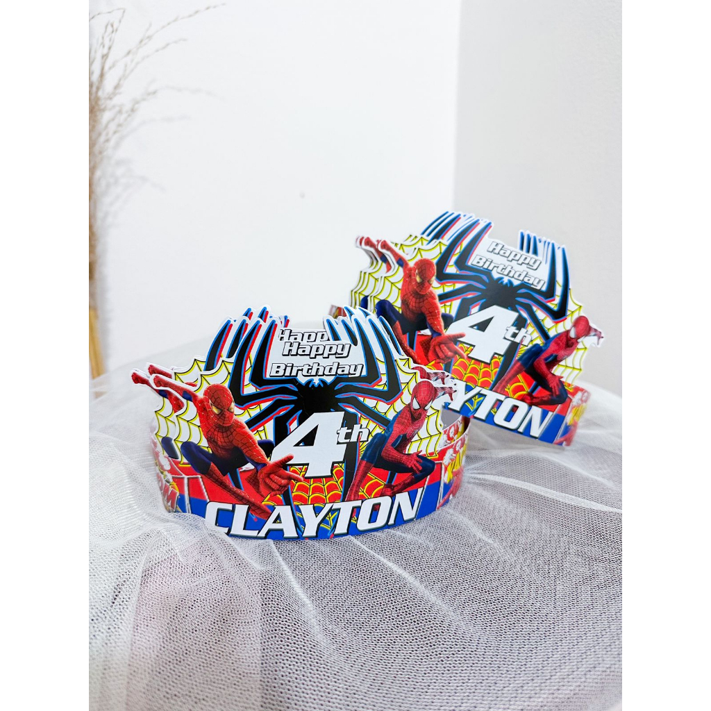 Spiderman -  Topi Birthday / Hiasan Kepala Ulang Tahun
