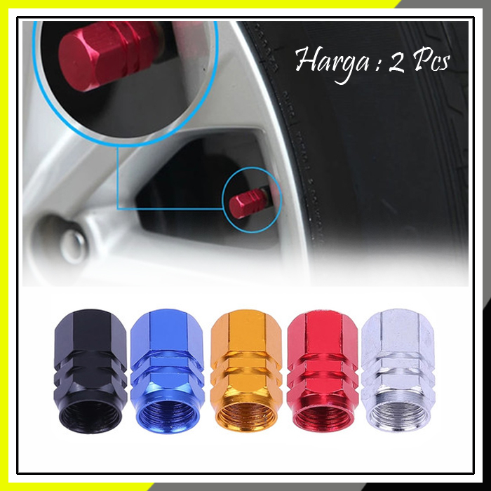 Tutup Pentil Ban Variasi Tutup Pentil Ban Alumunium Besi Alloy Mobil Motor Sepeda 2 Pcs