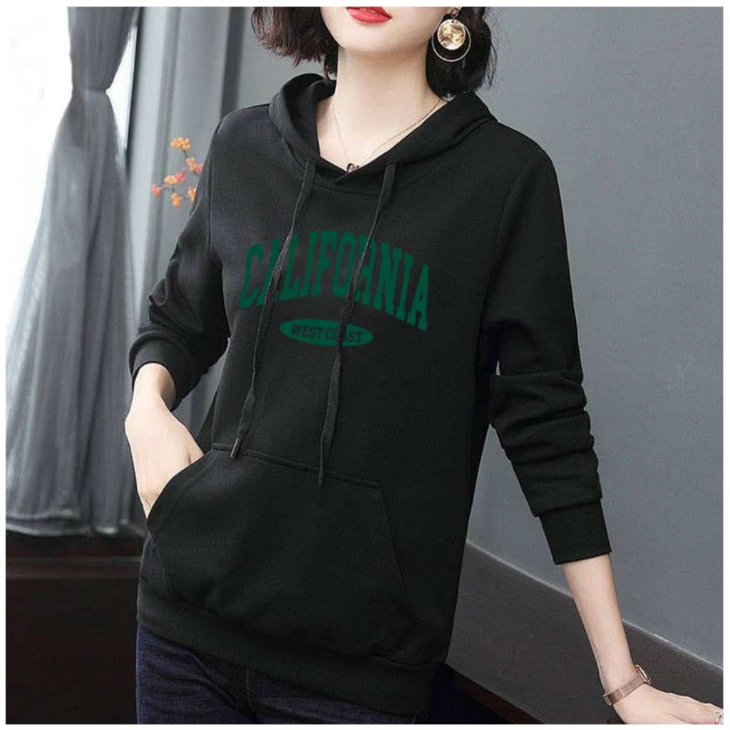 Jacket Hoodie Wanita California Basic Fleece Premium Big size Jumbo Size S M L XL XXL 3XL 4XL 5XL