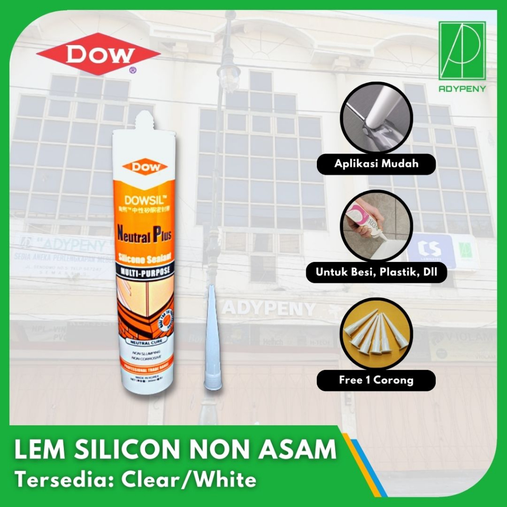 Lem Kaca Silikon Aquarium WPC Dowsil Non Asam Sealant Silicone