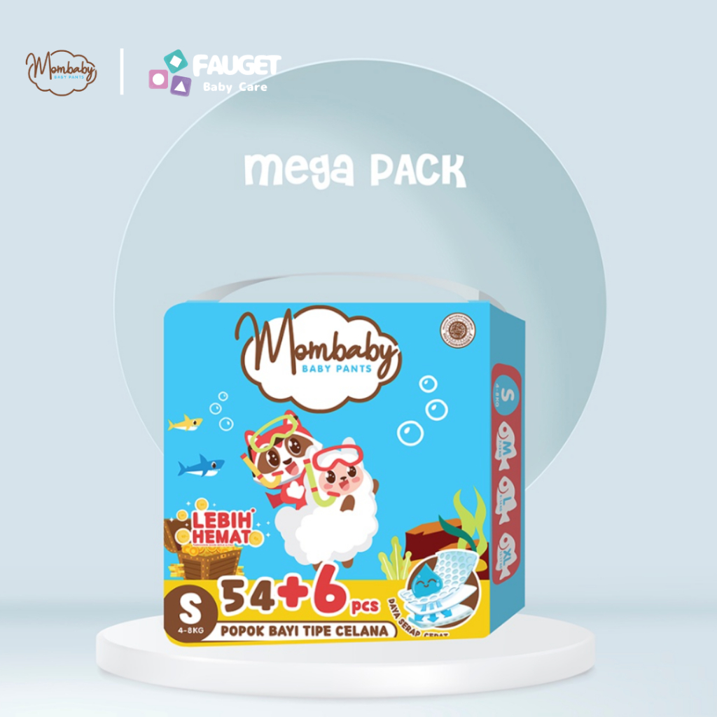 MOMBABY Baby Diapers Pants Mega Pack Popok Celana Bayi