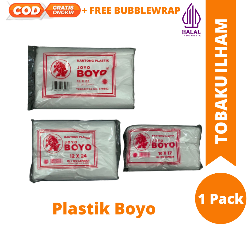 (HARGA GROSIR ) Plastik Boyo HDPE Ukuran 10x17, 12x24, 15x27 / Plastik Boyo Tebal Murah Ecer